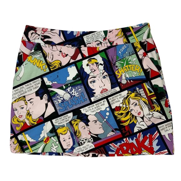 Loudmouth Ladies Golf Shank Skort 8 Comic Strip Golfer Pickleball - Picture 13 of 13